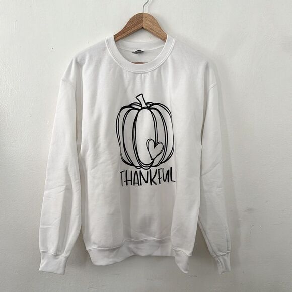Thankful Thanksgiving Crewneck Sweatshirt NWT - Picture 3 of 4
